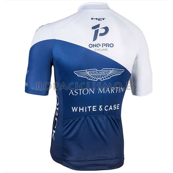 2018 Maillot One Pro Tirantes Mangas Cortas Blanco y Spento Azul
